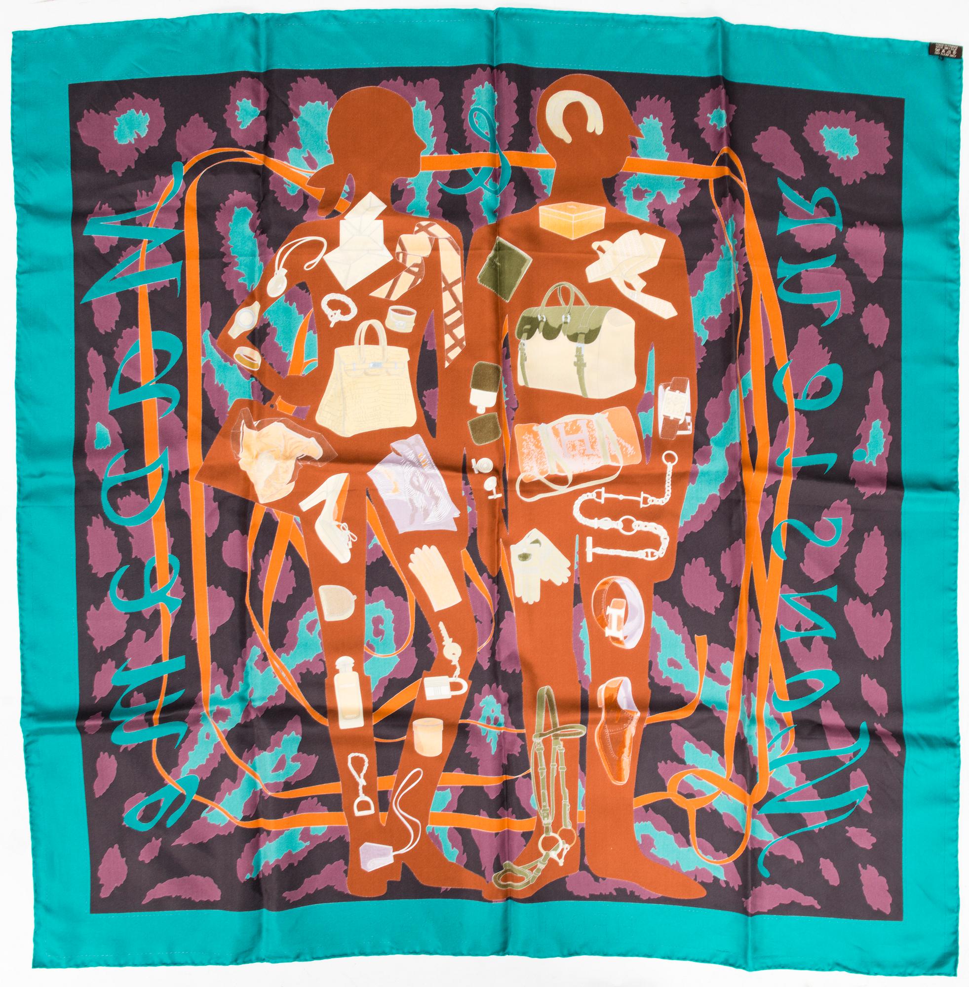 HERMÈS, TVÅ SIDENSCARFAR, "Monsieur et Madame II".