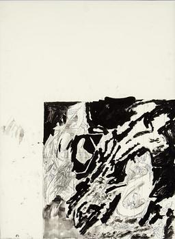 CARL MICHAEL LUNDBERG, blandteknik på papper, signerad CM Lundberg och daterad 5.3.07.