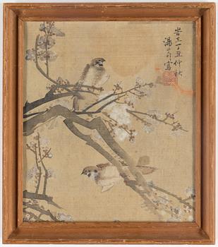 Two Chinese 20th century paintings, ink and color on paper.
