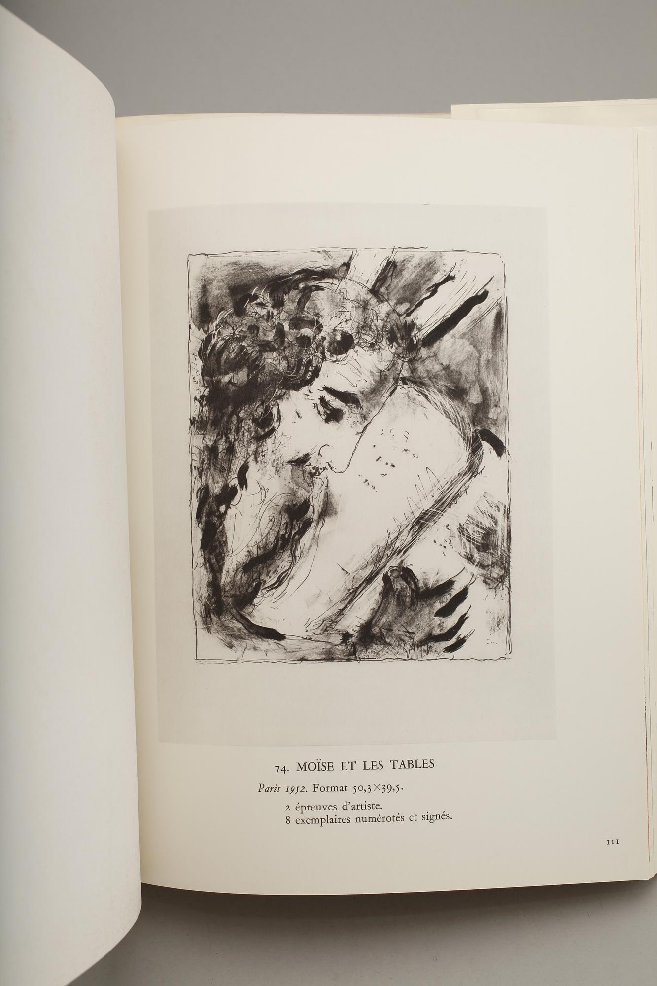 Bok,  "Chagall Lithographe", av Julien Cain & Fernand Mourlot, éditeur André Sauret, 1960.