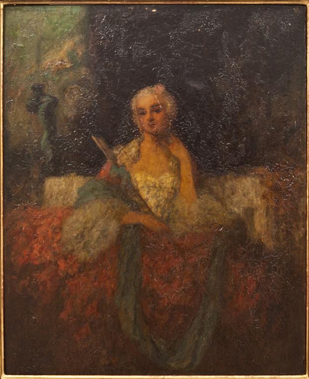 CARL WENDLING, olja på pannå. Signerad.