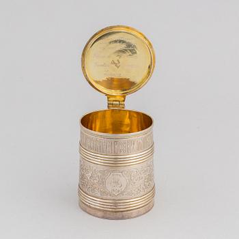 A Russian silver tankard, Moscow 1860.