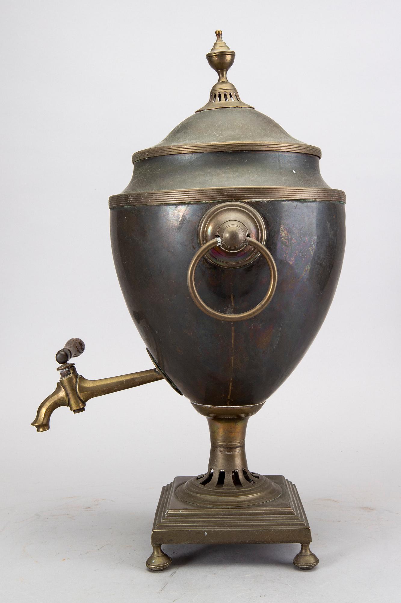 A 19th century copper samovar.