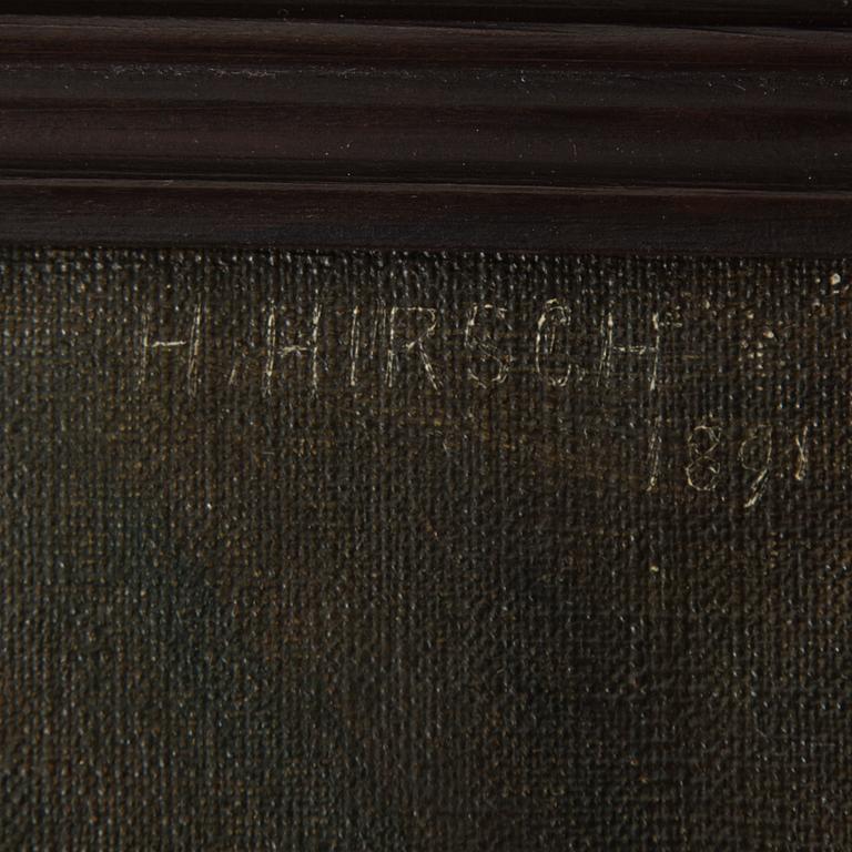 HERMANN HIRSCH, oil on canvas, signed and dated ”H. HIRSCH 1891” as well as inscribed ”AET. [Aetatis] 75”.