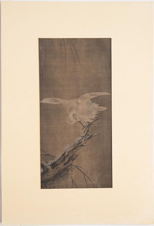 Akvareller på papper, tre stycken, Japan, 1900-tal.