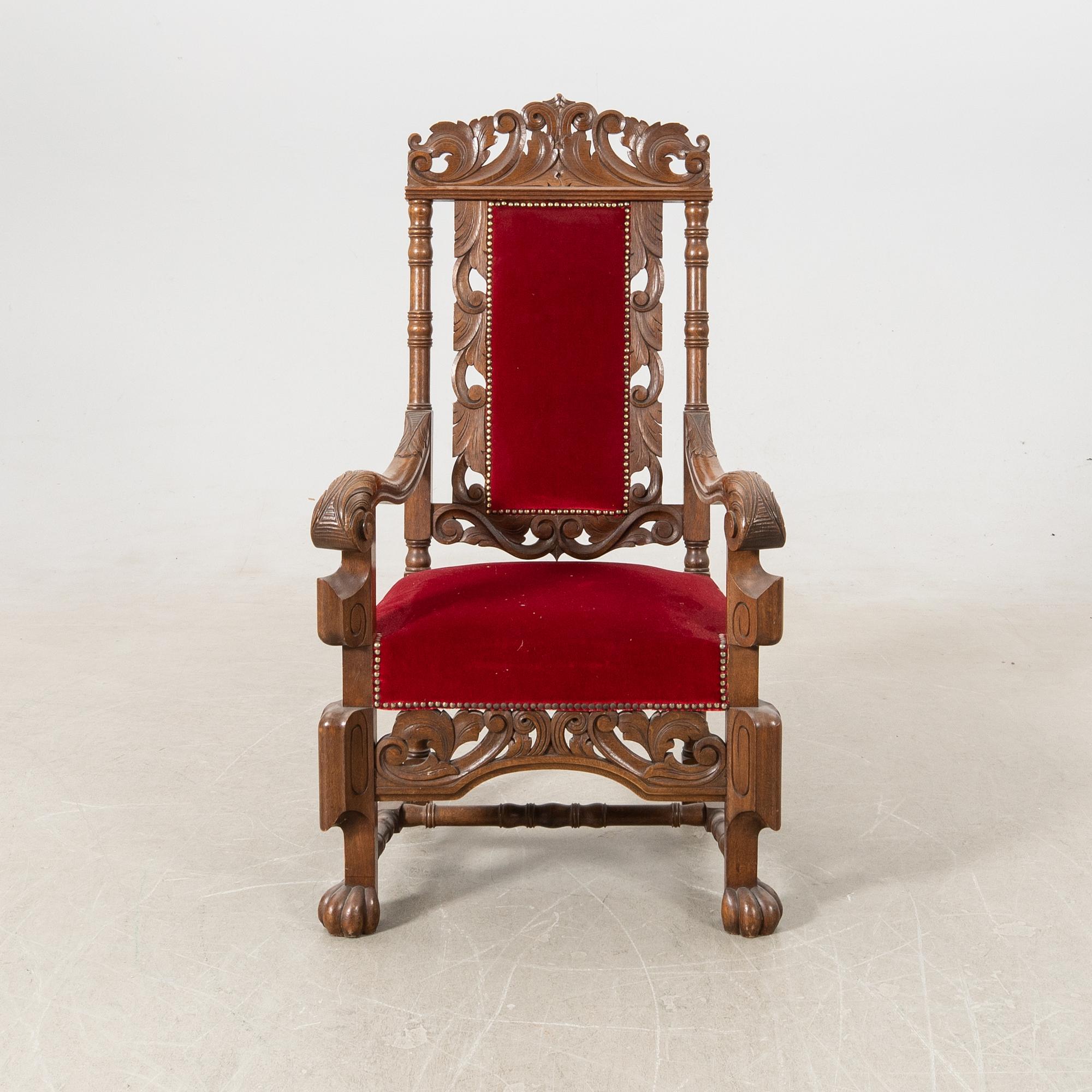 Karmstol Barock-stil 1900-talets första hälft.