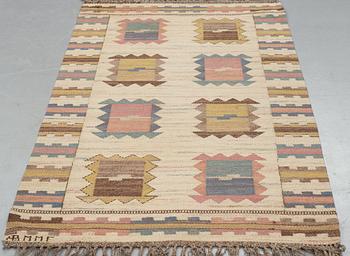 Märta Måås-Fjetterström, MATTO, "Ljusa plador", flat weave, ca 194-195 x 109-111 cm, signed AB MMF.