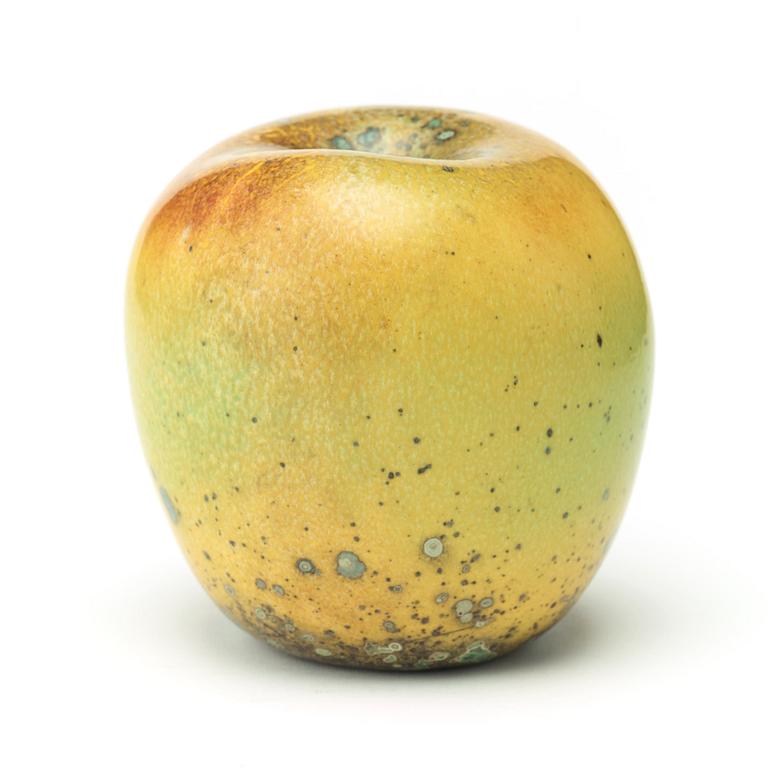 Hans Hedberg, A Hans Hedberg faience sculpture of an apple, Biot France.