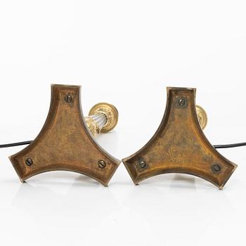A pair of table lamps/reworked candle sticks, Empire, France, first half of the 20th century.