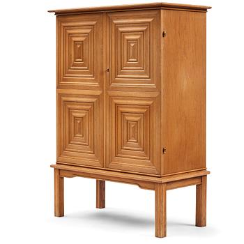 Oscar Nilsson, attributed to, a Swedish Modern oak cabinet, 1940s.