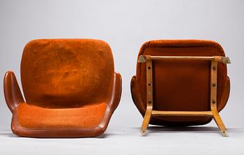STOLAR, ett par, "Lulu" design Ilmari Tapiovaara, märkta Asko, 1960-tal.