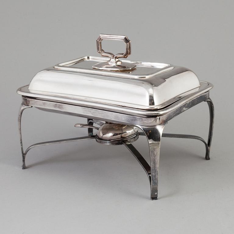 A silver plated vegetable tureen, marked Berndorf, Austria.
