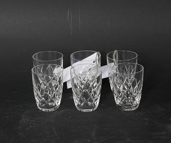 SERVISDELAR, ca 100 delar, glas, 1800/1900-tal.