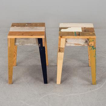 PIET HEIN EEK, a pair of stools.