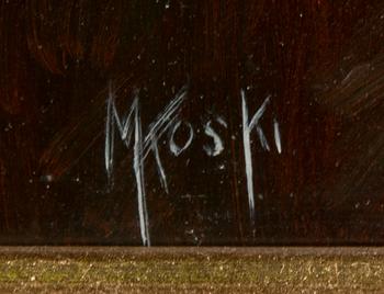 Mary Koski, öljy levylle, signeerattu.