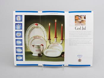 A 62 pieces later part of the 20th century Christmas porcelain service, "God Jul"/"Old Gustavsberg", Rörstrand.