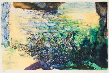 1439. Zao Wou-ki, Untitled. Lithograph in colours, 1977, on Arches paper, signed in pencil and numbered 75/100.