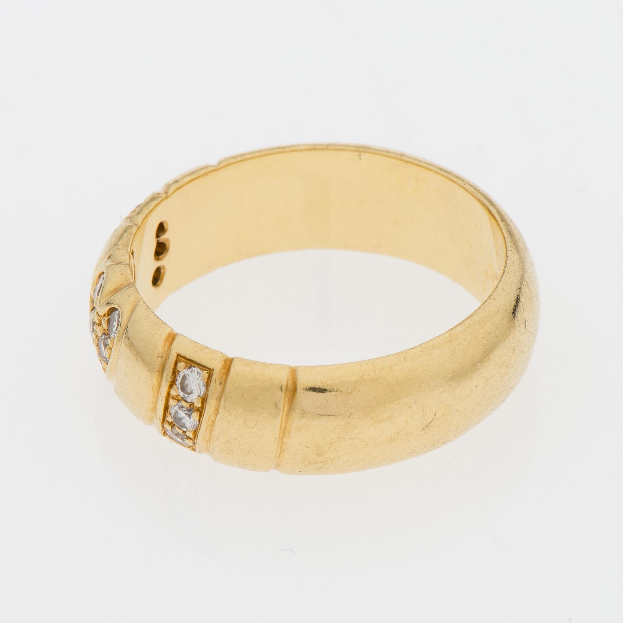 RING, briljantslipade diamanter, 18K guld.