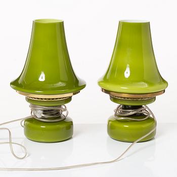 Hans-Agne Jakobsson, bordslampor, ett par, modell B124, Hans-Agne Jakobsson AB, Markaryd, 1900-talets andra hälft.