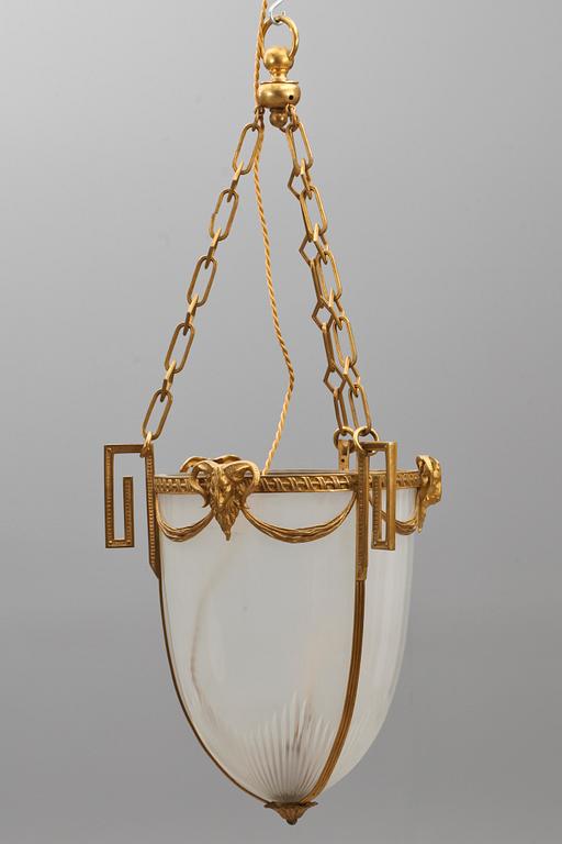 LJUSAMPEL, Louis XVI-stil, 1900-tal. H ca 90.