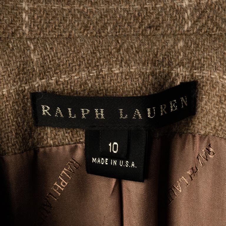 A wool/alpaca jacket by Ralph Lauren and two blouses.