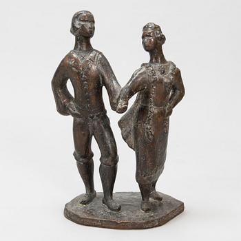 Seija RustholKarhu, a bronze sculpture, signed and dated-82.