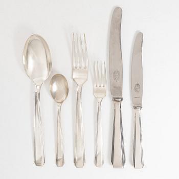 A Dutch silver cutlery set, circa mid-20th century (43 pieces).