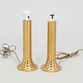 A pair of late 20th century table lamps, Bergboms.