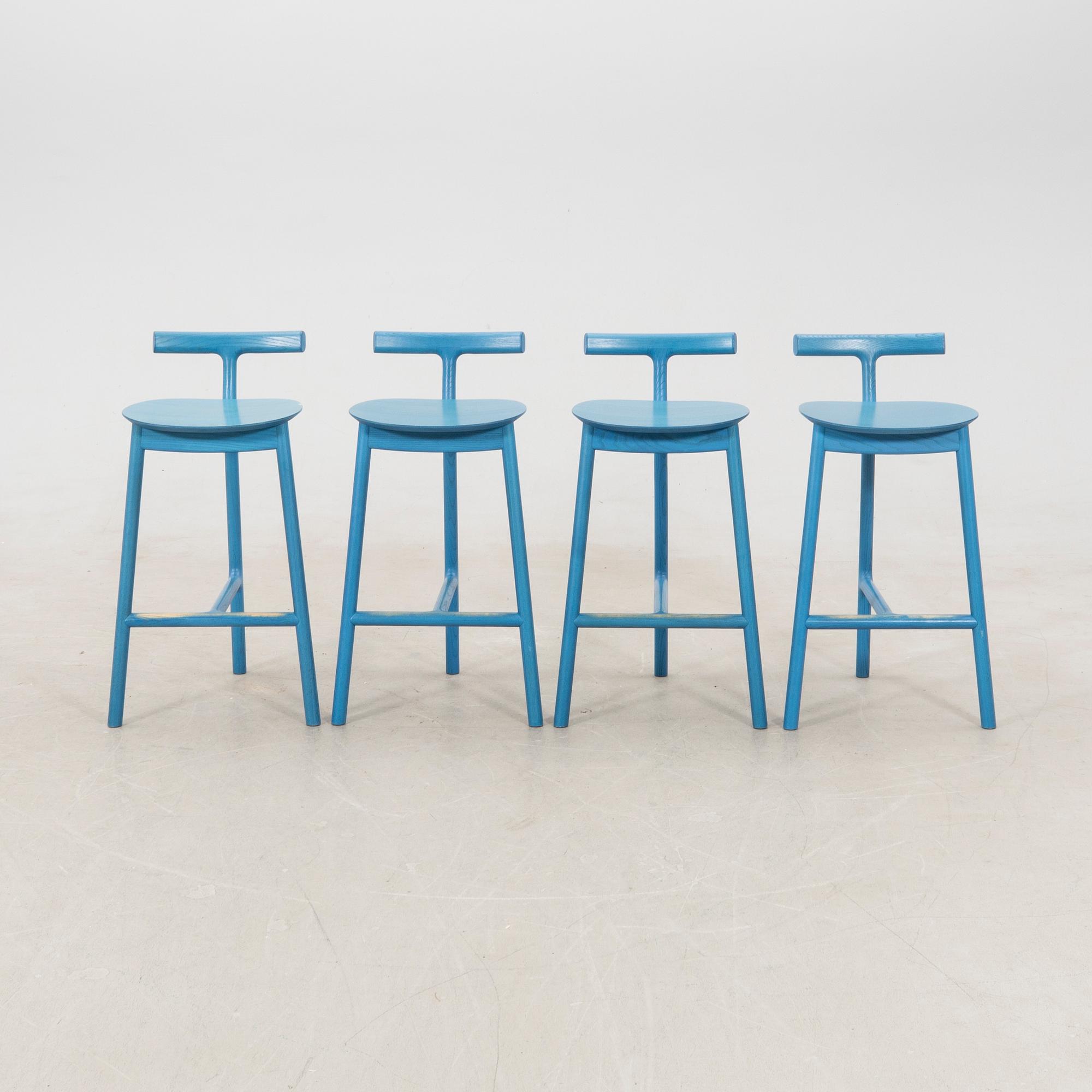 Sam Hecht & Kim Colin bar stools 4 pcs "Radice" for Mattiazzi Italy 21st century.