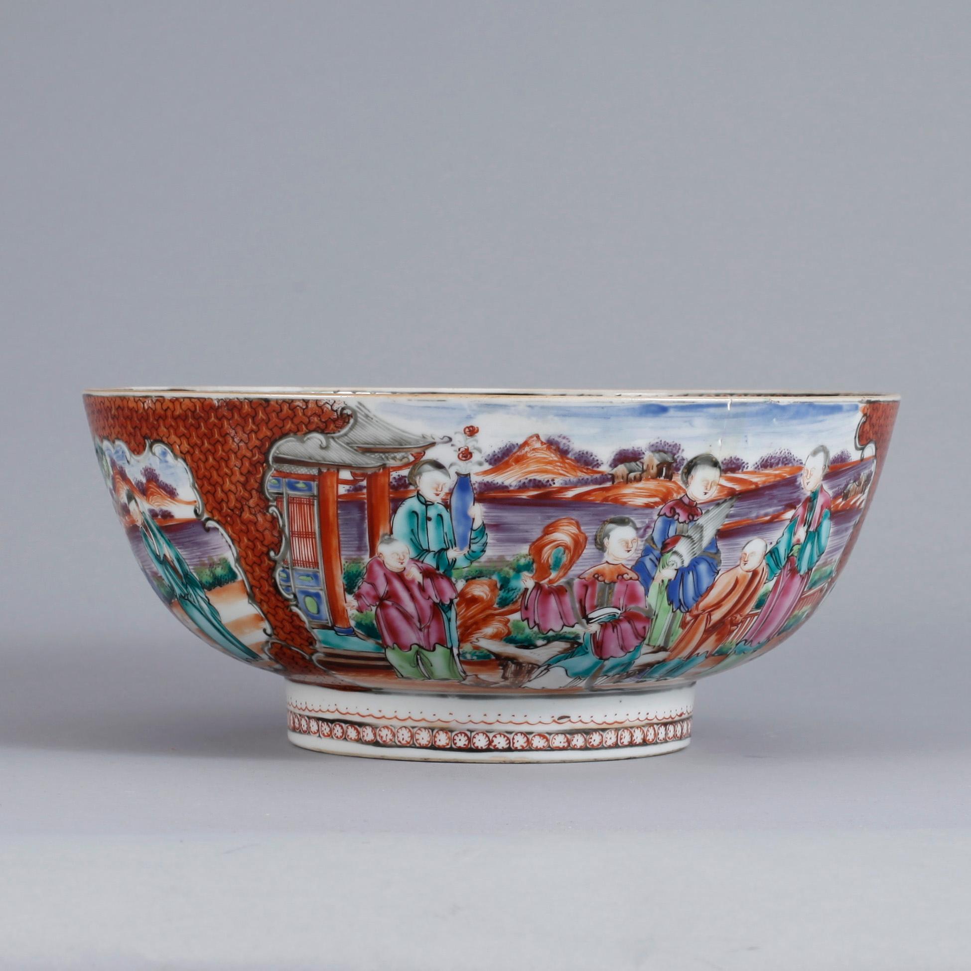 BÅLSKÅL, porslin, Kina, Qianlong, 1700-tal.