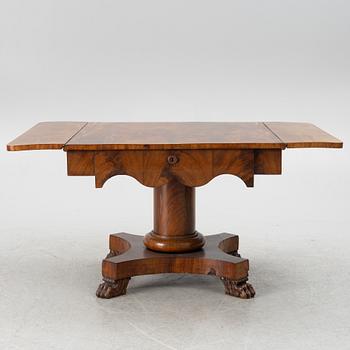 Sofa, 2 armchairs, 2 chairs, drop-leaf table Karl Johan, different models, 19th century.