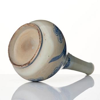 A blue and white Korean vase, Joseon (1392–1894).