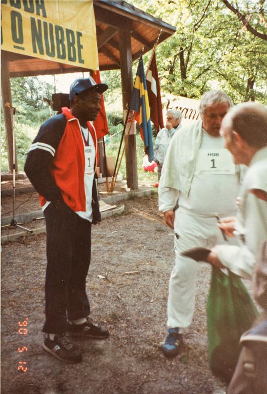 BOXARAUTOGRAFER OCH MEDALJ, 2+1st, Floyd Patterson resp Ingmar Johansson, Tantolunden 12/5 1990.