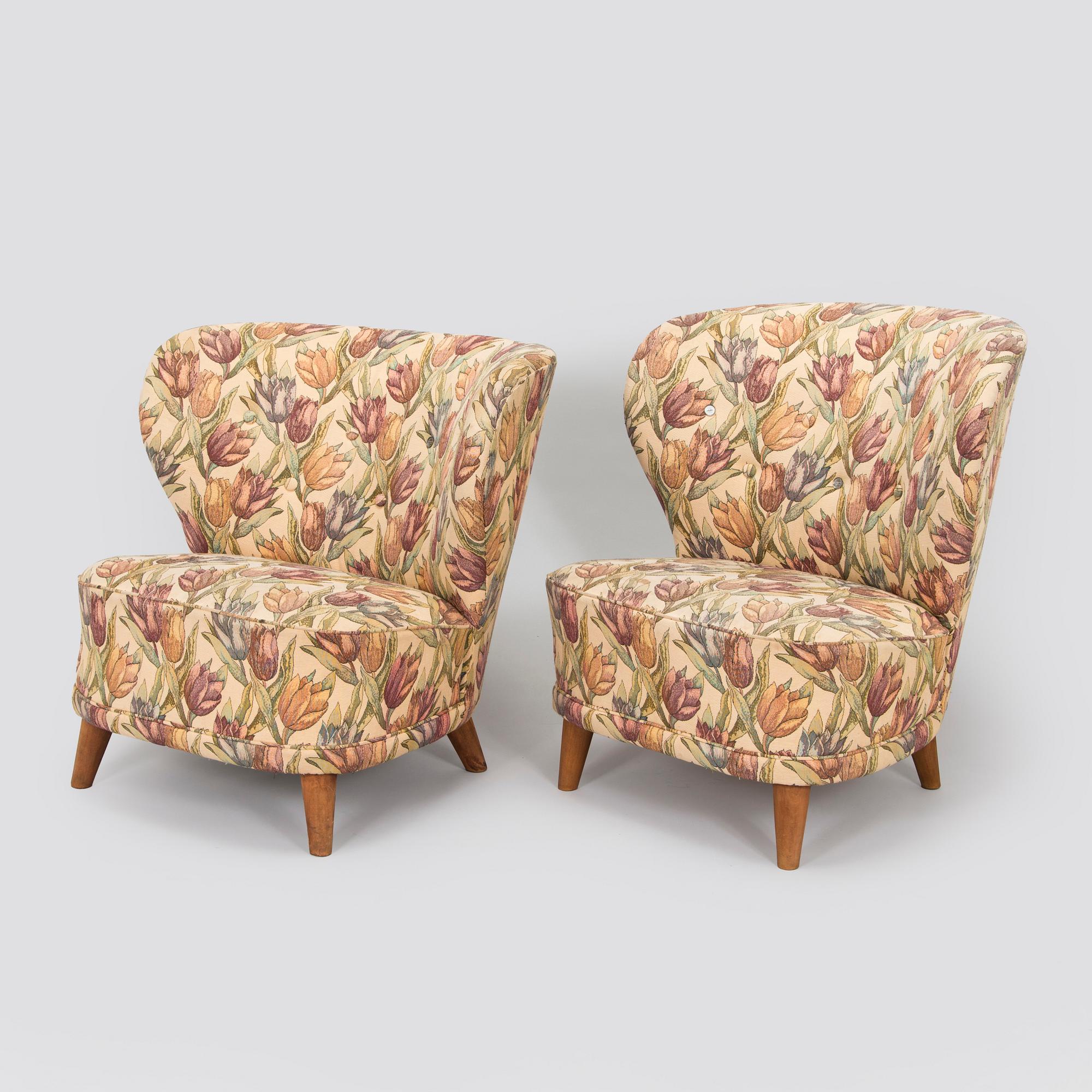 Fåtöljer, ett par, 1900-talets mitt.