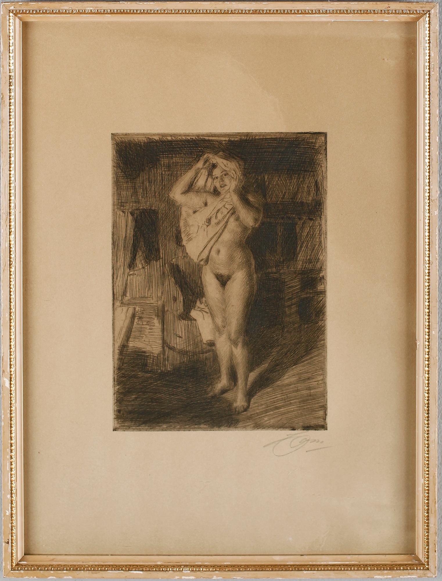 ANDERS ZORN, etsning, signerad.