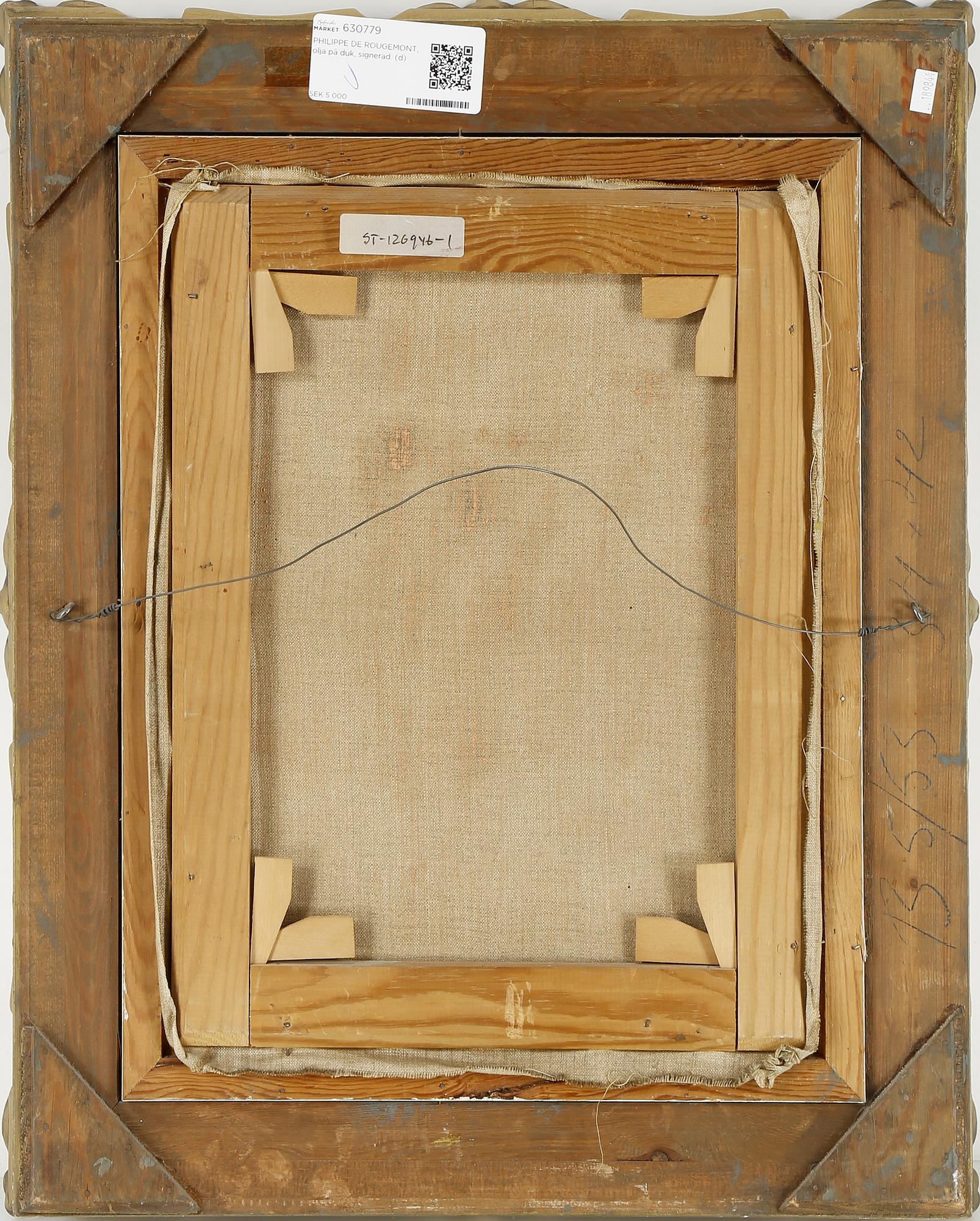 PHILIPPE DE ROUGEMONT, olja på duk, signerad.