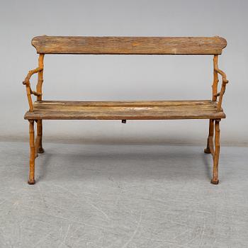 A garden sofa and armchair, Bolinder, Stockholm, circa 1900.