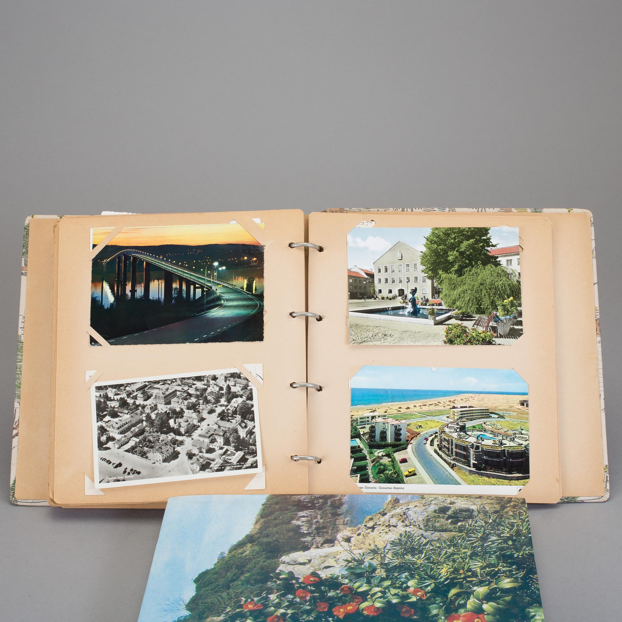EN SAMLING VYKORT, 6 album, mestadels 1900-tal.
