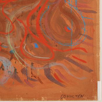 CO Hultén, mixed media on paper panel, signed and executed 1946.