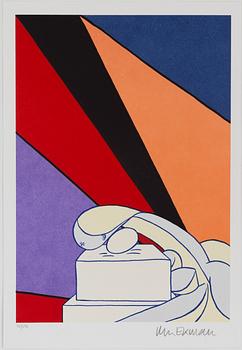 Marie-Louise Ekman, lithograph in colours, 2021, signed 12/250.