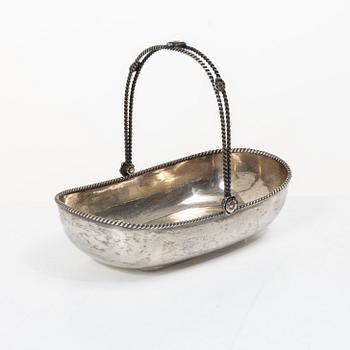 Karl Anderson, Basket with handle, silver, Stockholm 1946.