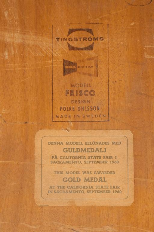 SOFFBORD, "Frisco", Folke Ohlsson, Tingströms, märkt.