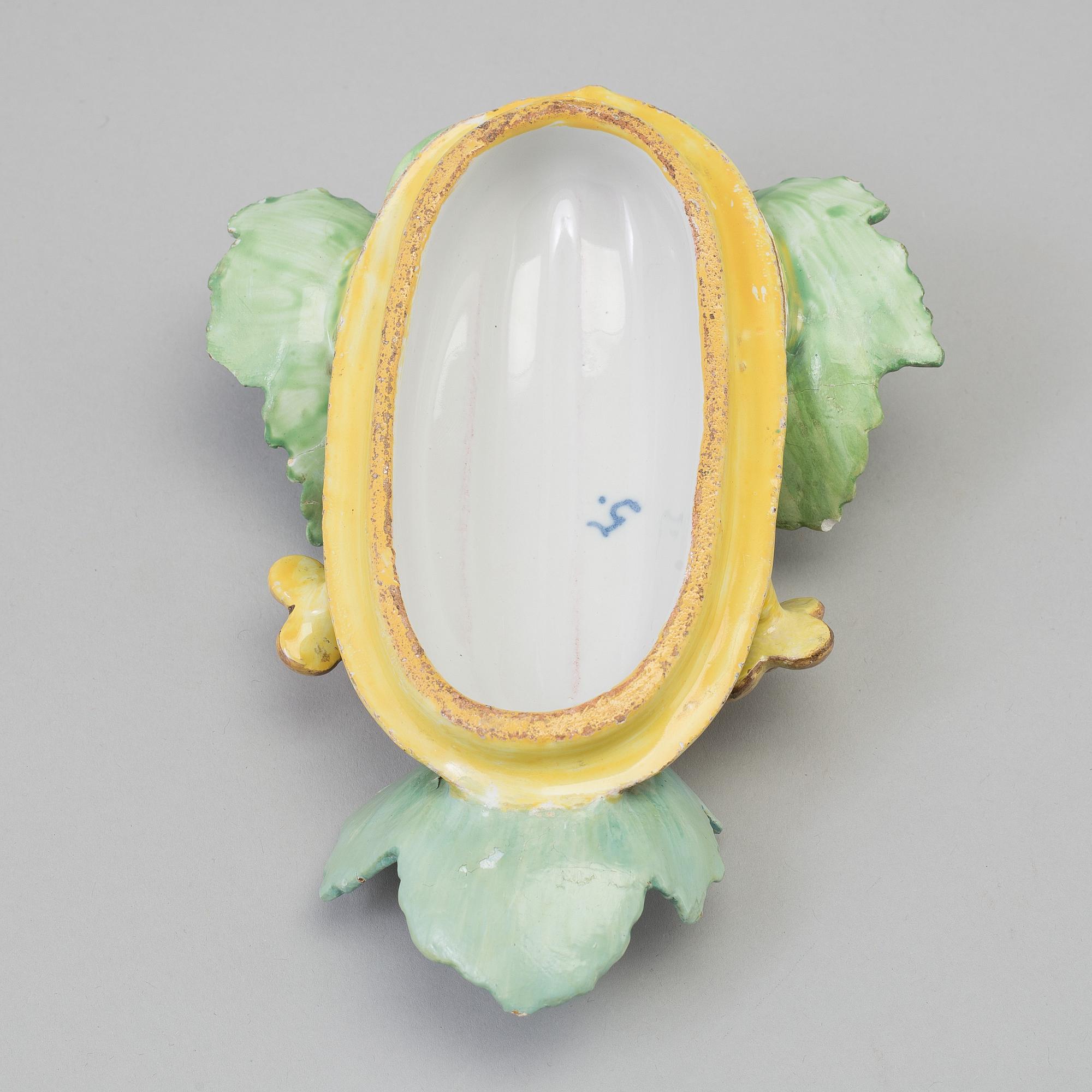A faience bonboniere, 18th Century.