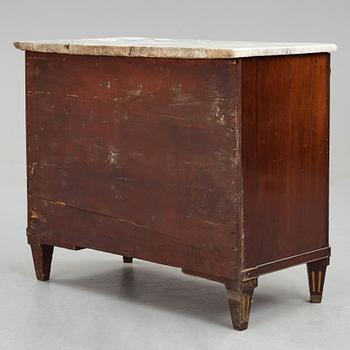A late Gustavian writing commode, late 18th century.
