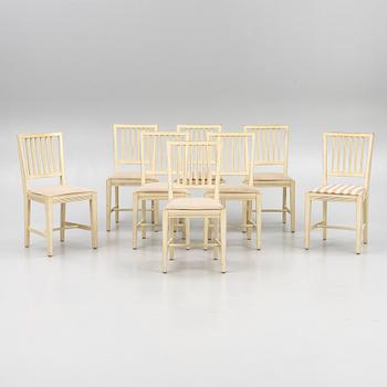 A set of 8 chairs, in the Leksand model, All Wood.