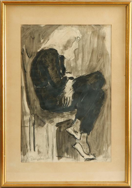LENNART ROSENSOHN, akvareller samt pastell, 3 st, sign.