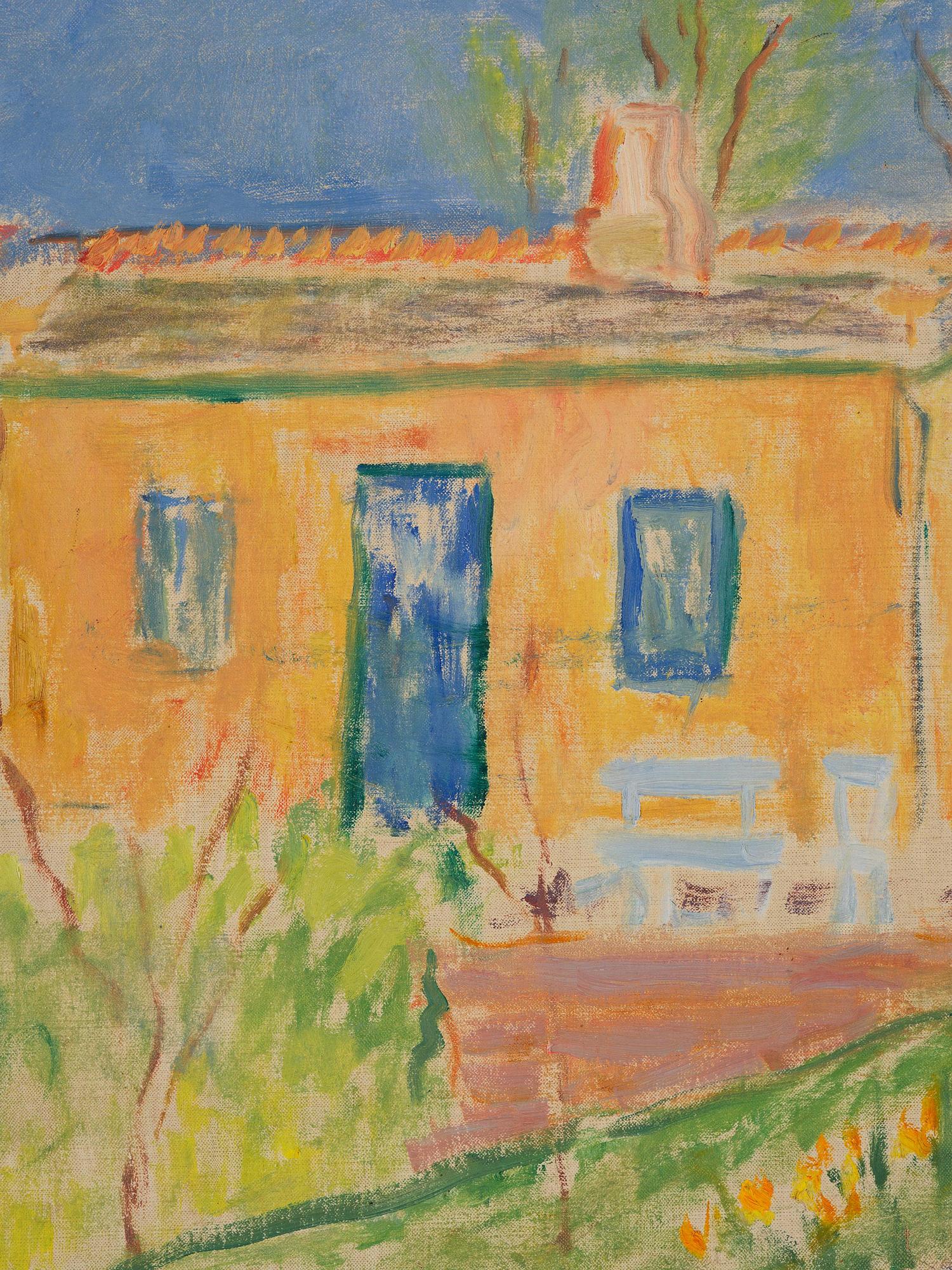 Ivan Ivarson, Yellow house in summer landscape.