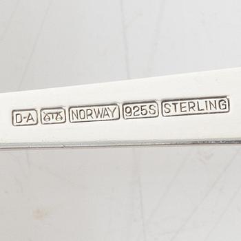 Serveringsbestick, 5 delar, silver, Norge, bl a David Andersen, Oslo, efter 1925.