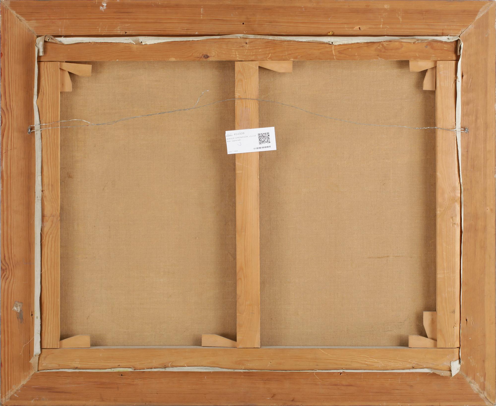 BIRGER SIMONSSON, olja på duk, signerad.