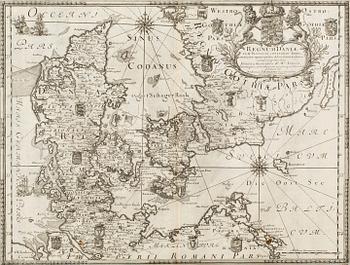 TWO MAP ENGRAVINGS, 17/18th century.